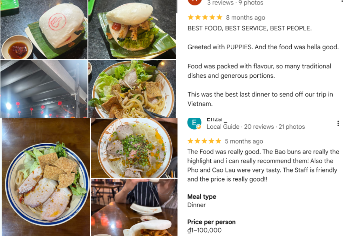 Diners love the homemade taste and variety of traditional dishes at Quan An Co Eo