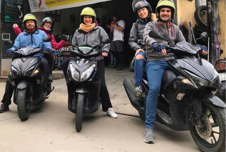Rented motorbikes for the ride from Da Nang to Hoi An