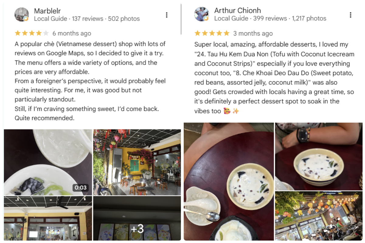 Hoi An che is a great choice for a sweet snack
